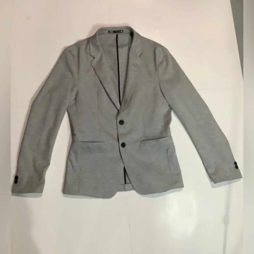 Zara Grey Blazer with Button Detail